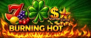 Banner slot Burning Hot (EGT) cu role de fructe și simboluri clasice de cazino