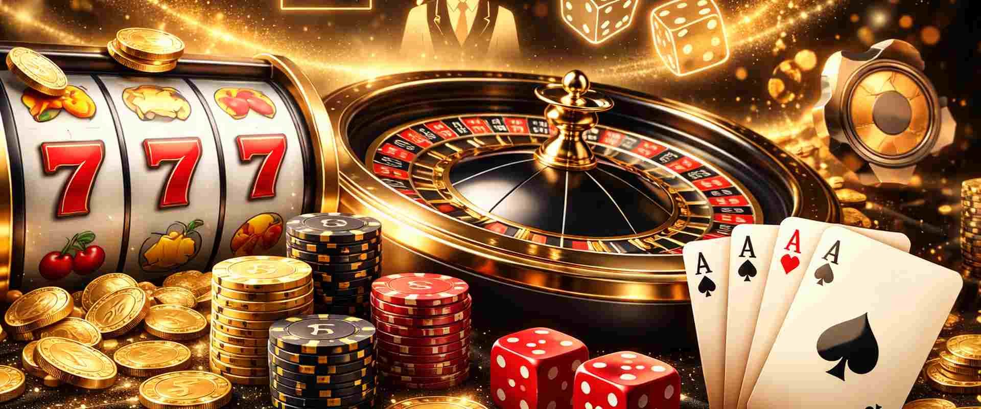 sloturi, ruleta, jetoane, carti de joc si alte elemente specifice cazinourilor